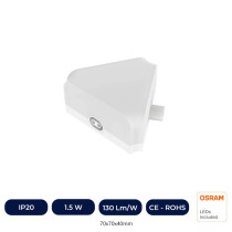 Conector LED INTEGRADO TRIANGULAR - 1.5W OSRAM CHIP - Techos Exclusivos Y Personalizables