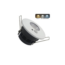 SPOT LED RECOUVRABLE 7W - Circulaire - IP65 - CCT - Détecteur de mouvement PIR - Norme EN1363-1