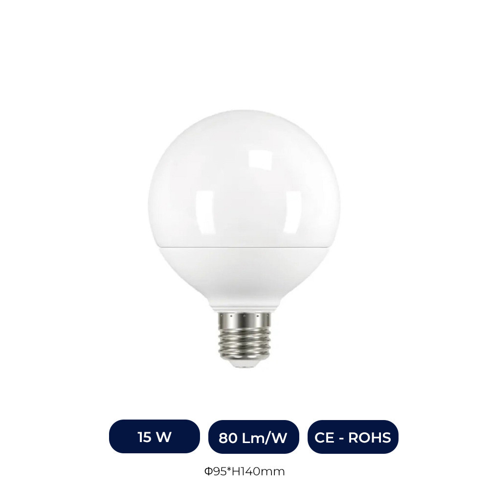 Bombilla LED globo E27 G95 15W