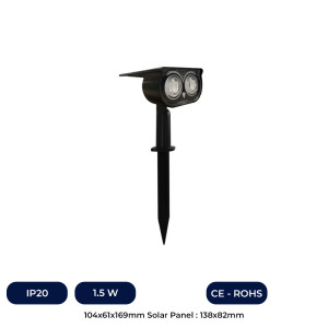 Piquet de jardin solaire LED - IP65 - 4000K
