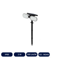 Piquet de jardin solaire LED - IP65 - 4500K