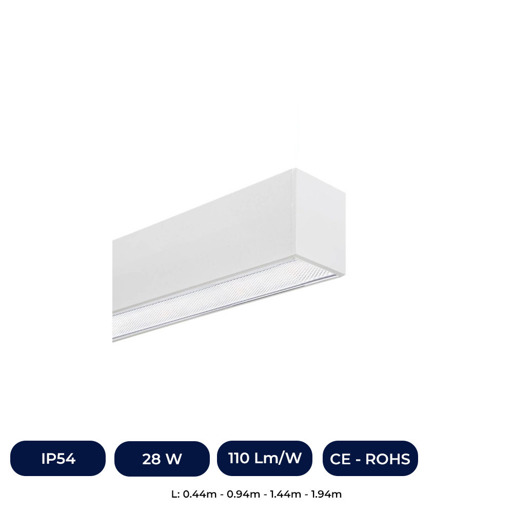 Barre Linéaire LED - 0,44m - 0,94m - 1,44m - 1,94m - IP54 - Gradable