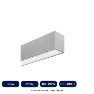 Regleta Lineal LED - 0.44m - 0.94m - 1.44m - 1.94m - IP54- Regulable