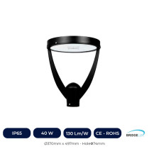 Réverbère  LED  40W  CONIC  Philips Luminleds SMD 3030 165Lm/W