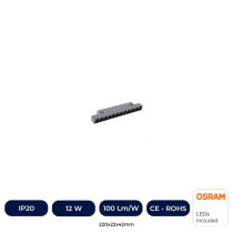 Foco lineal LED 12W para carril magnético 48V chip OSRAM UGR17