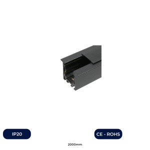 Rail magnétique encastré 48V 2 mètres