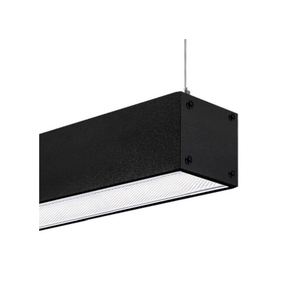 Regleta lineal colgante LED Negro - 2 metros