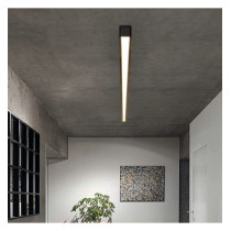 Regleta lineal colgante LED Negro - 2 metros