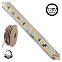 Tira LED 20m - 220V 14W/m 120xLED/m Cortes cada 10cm