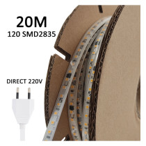 Tira LED 20m - 220V 14W/m 120xLED/m Cortes cada 10cm