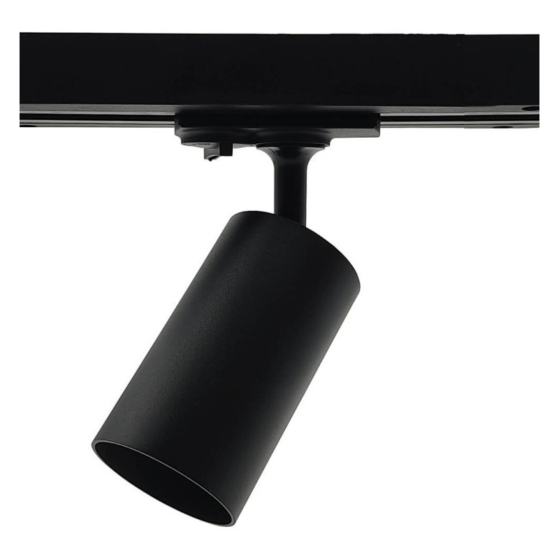 Foco de carril monofásico para lámpara GU10 Negro