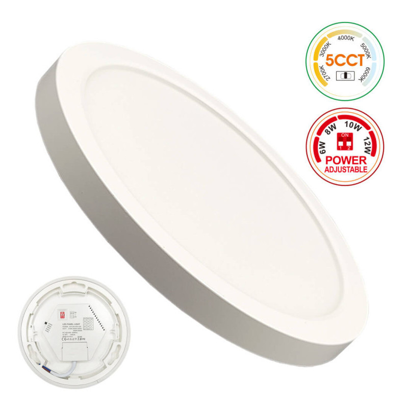 Plafonnier circulaire LED Blanc Dimmable - 12W - 10W - 8W - 6W