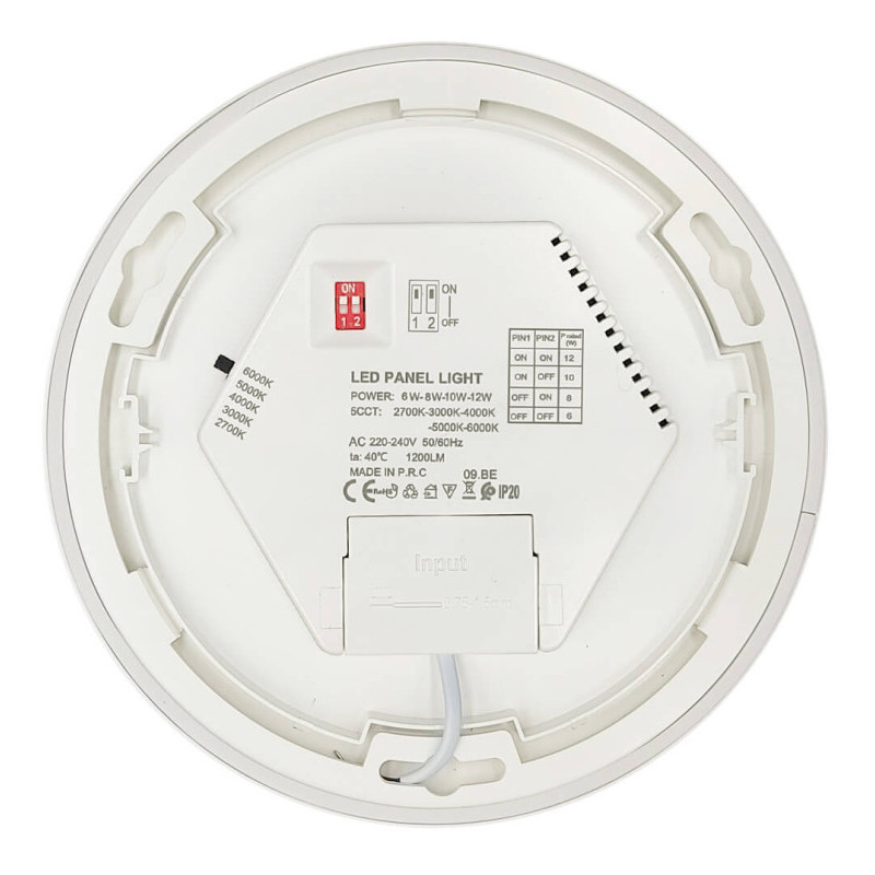 Plafón LED circular Blanco Regulable - 12W - 10W - 8W - 6W