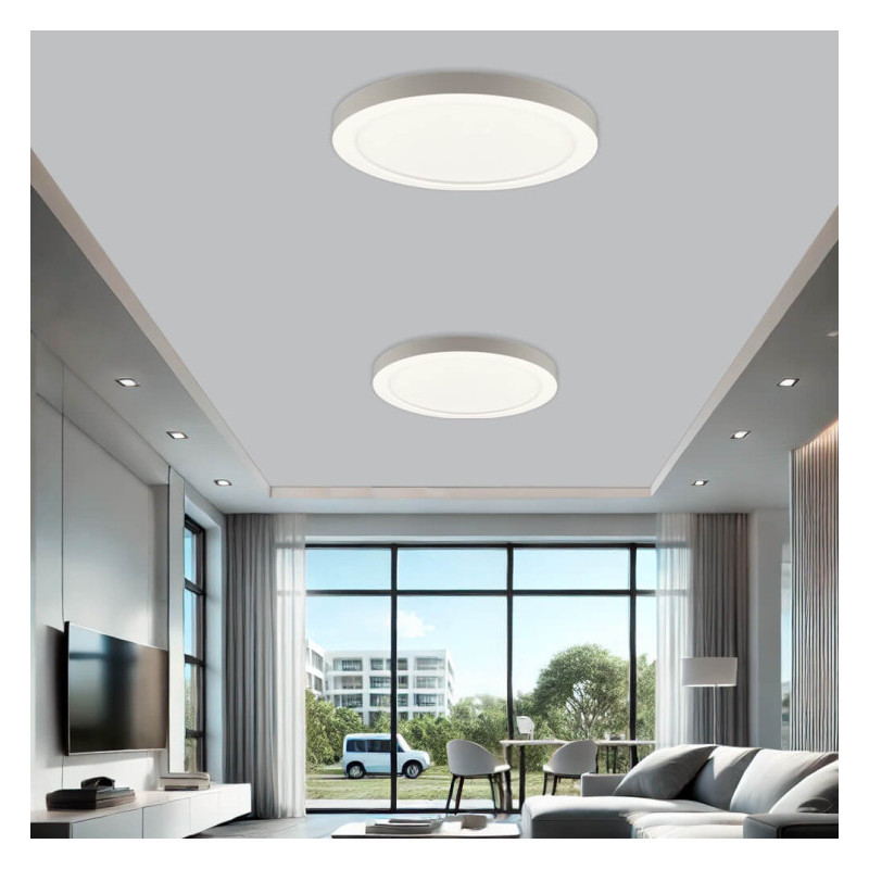 Plafón LED circular Blanco Regulable - 12W - 10W - 8W - 6W