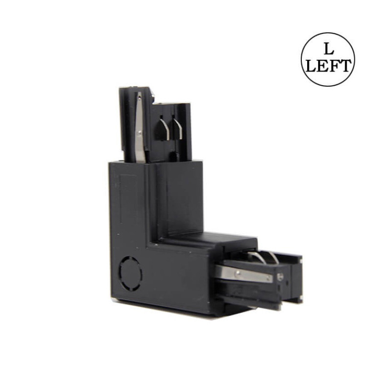 Conector tipo L para carril trifásico para lado izquierdo