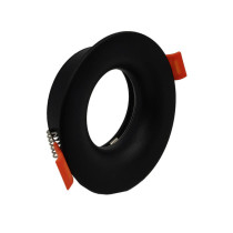 Aro fijo circular con efecto curvo para GU10 / MR16 Negro
