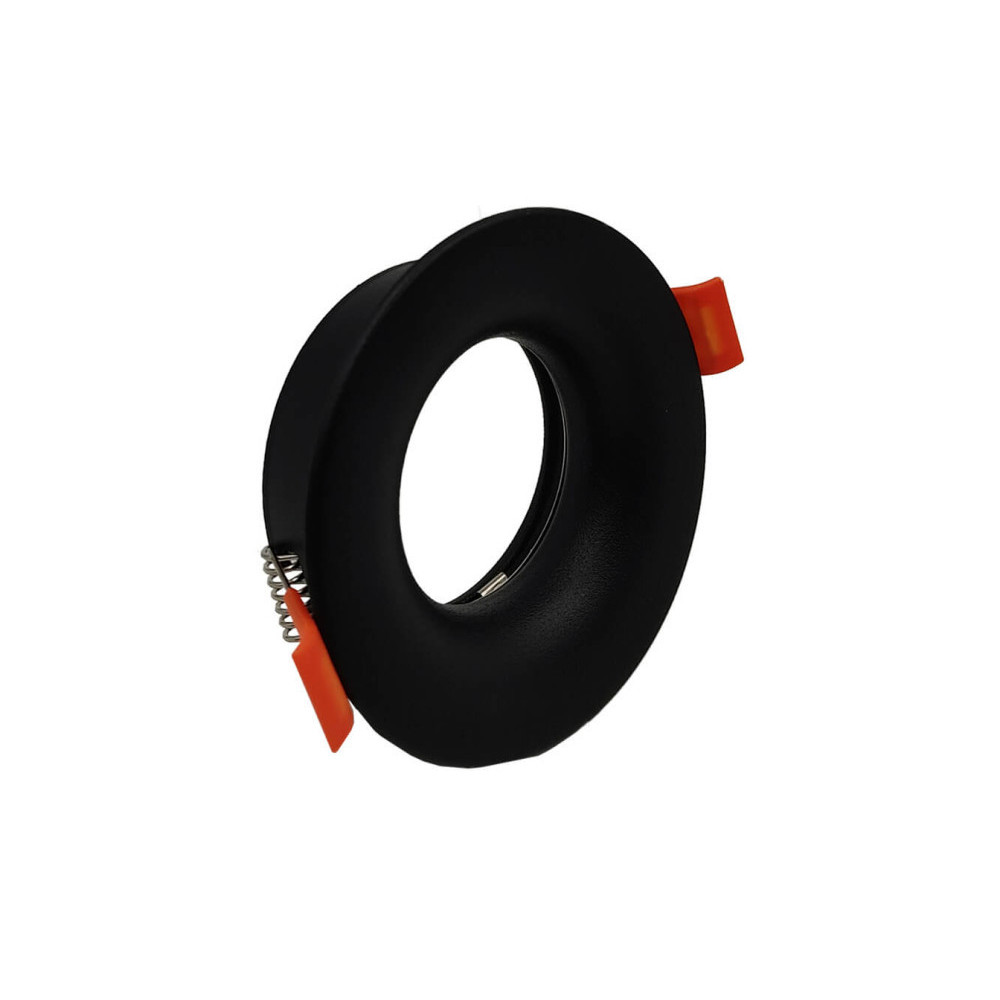 Aro fijo circular con efecto curvo para GU10 / MR16 Negro
