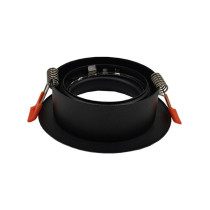 Aro fijo circular con efecto curvo para GU10 / MR16 Negro
