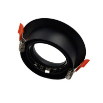 Aro fijo circular con efecto curvo para GU10 / MR16 Negro