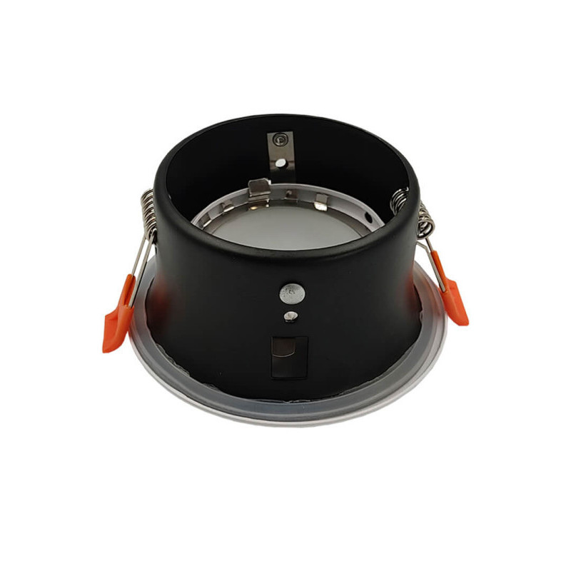 Aro fijo estanco circular con efecto curvo para GU10 / MR16 Blanco