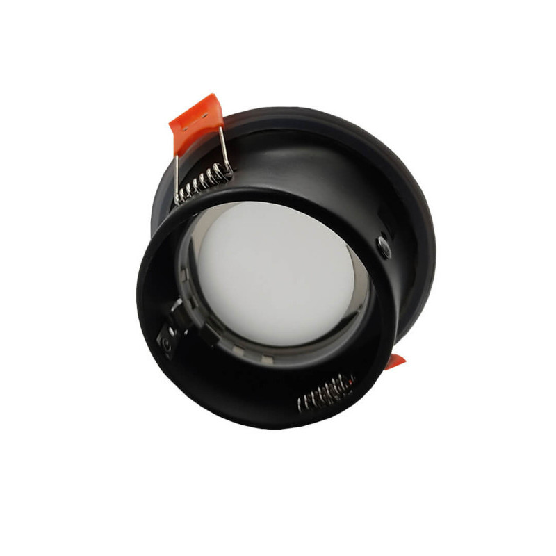 Aro fijo estanco circular con efecto curvo para GU10 / MR16 Blanco