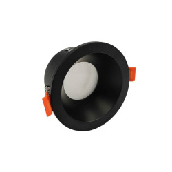 Anneau circulaire fixe étanche pour GU10 / MR16 Noir