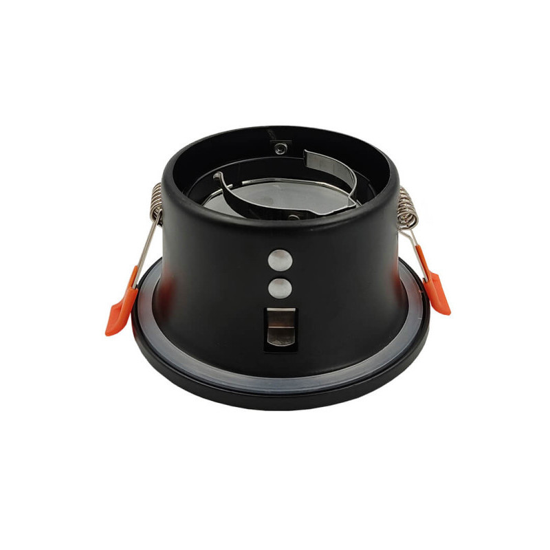 Aro fijo estanco circular para GU10 / MR16 Negro