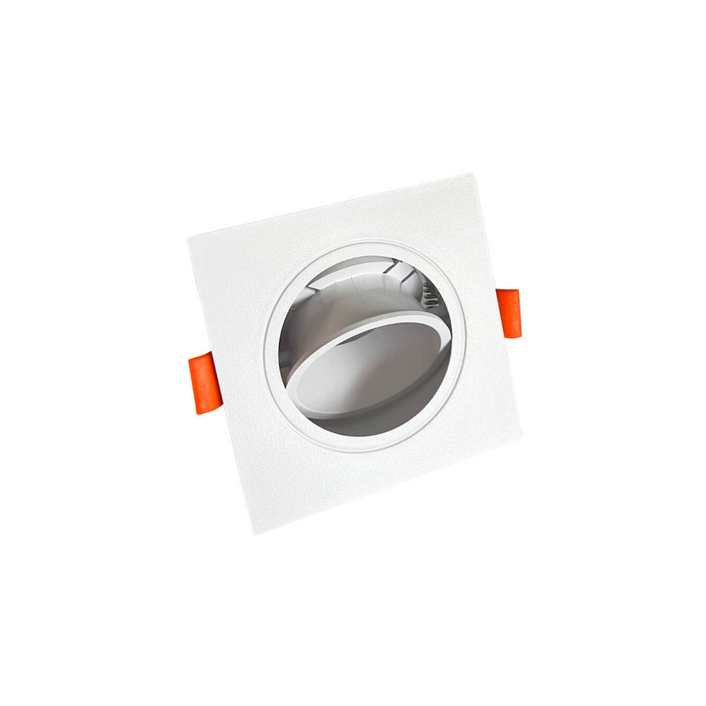 Aro marco cuadrado orientable para GU10 Blanco