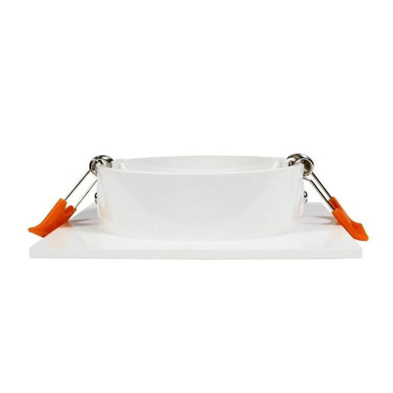 Aro marco cuadrado orientable para GU10 Blanco