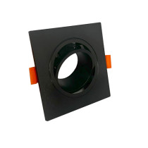 Aro marco cuadrado orientable para GU10 Negro