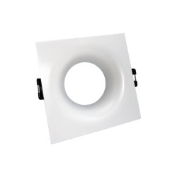 Aro fijo cuadrado con efecto curvo para GU10 / MR16 Blanco