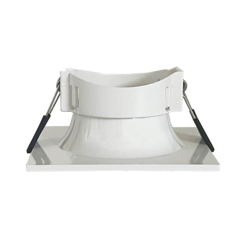 Aro fijo cuadrado con efecto curvo para GU10 / MR16 Blanco