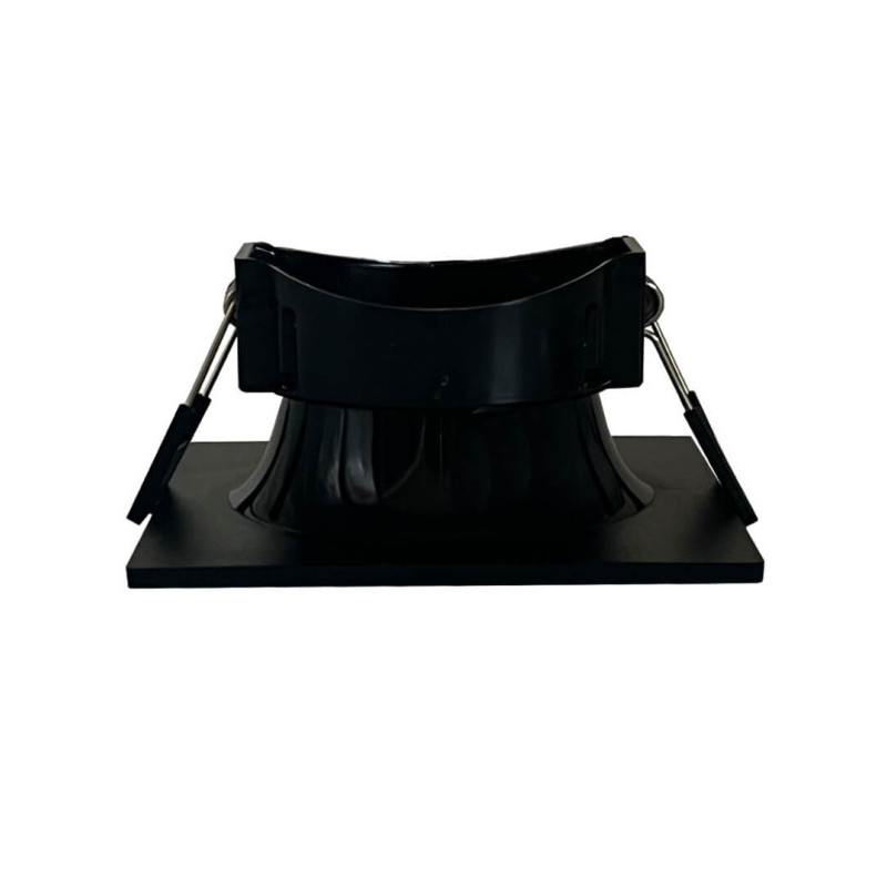 Aro fijo cuadrado con efecto curvo para GU10 / MR16 Negro