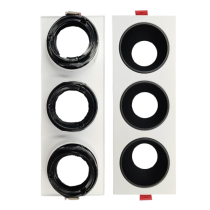 Aro basculante triple para GU10 / MR16 Blanco