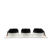 Aro basculante triple para GU10 / MR16 Blanco