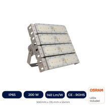 Proyector LED 200W DOB MAGNUM OSRAM Chip SMD3030-3D 180Lm/W 90