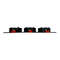 Aro marco triple cuadrado orientable para GU10 Negro