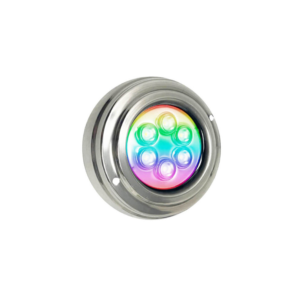 Lampe submersible LED RGB en acier inoxydable - 18W
