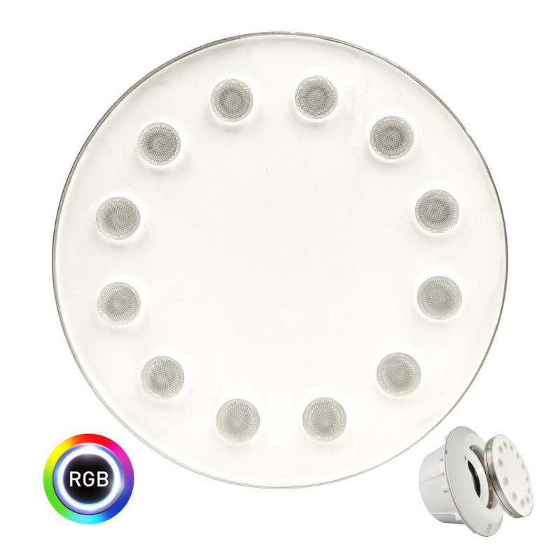 Bombilla sumergible LED RGB de acero para piscina Blanco - 36W