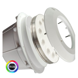 Bombilla sumergible LED RGB de acero para piscina Blanco - 36W