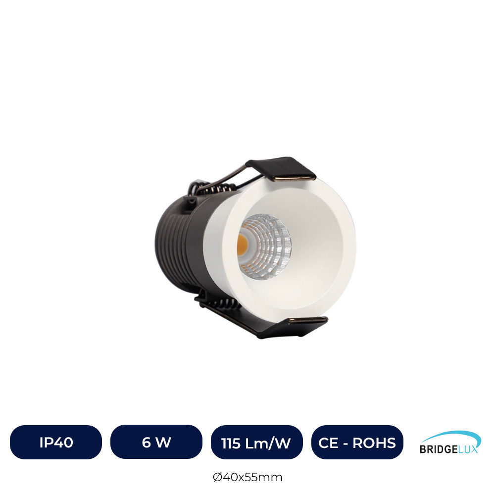 Downlight  LED 6W Blanc - Bridgelux Chip -  40 - UGR11- CCT