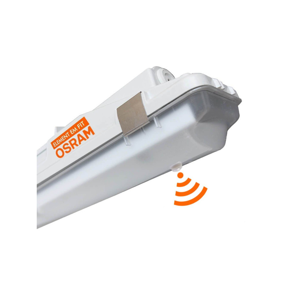 Regleta estanca LED integrado con sensor de movimiento PIR OSRAM - 35W - 30W - 25W - 20W 120cm