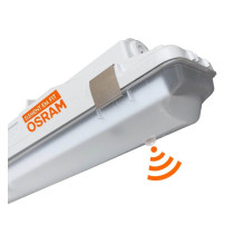 Regleta estanca LED integrado con sensor de movimiento PIR OSRAM - 44W - 38W - 32W - 25W 150cm