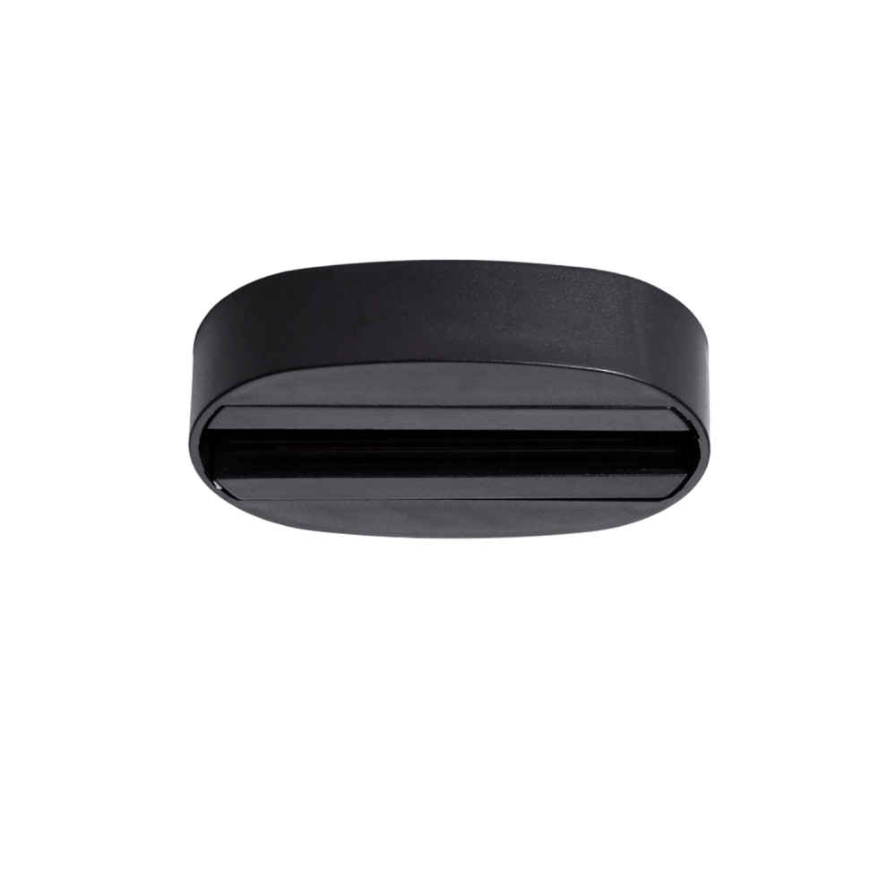 Kit de superficie con forma de ovalo para foco de carril monofásico Negro