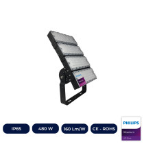 Projecteur LED 480W PHILIPS Xitanium STADIUM MATRIX Bridgelux Chip 40º - Driver Philips