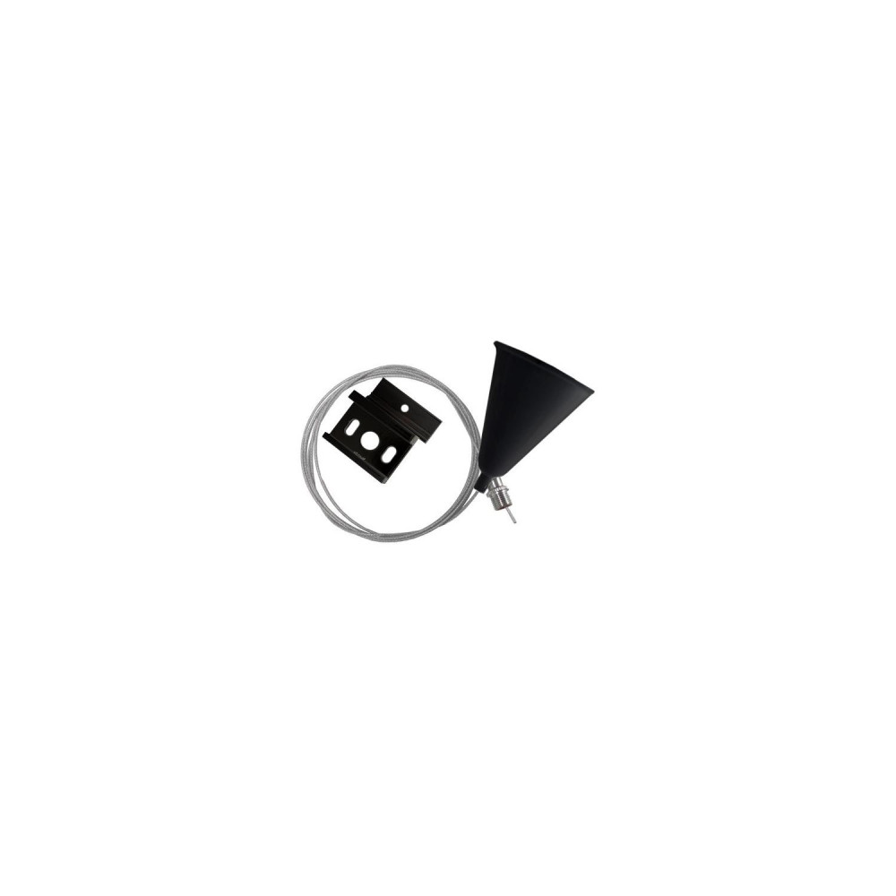 Kit de suspension pour rail monophasé Noir