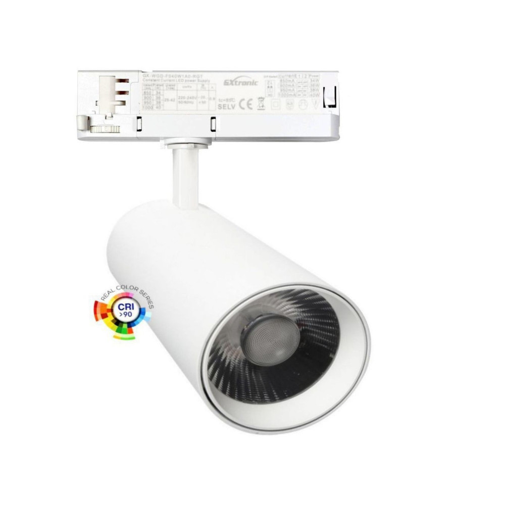 Foco de carril trifásico LED CCT Blanco - 40W - 26W UGR13