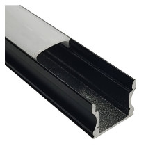 Perfil con forma de U para tira LED de aluminio - 2m