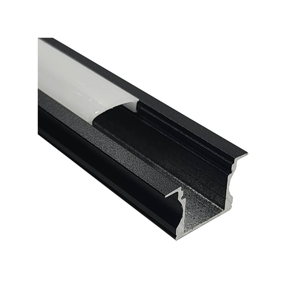 Profilé d'encastrement en forme d'aile pour bande LED en aluminium - 2m
