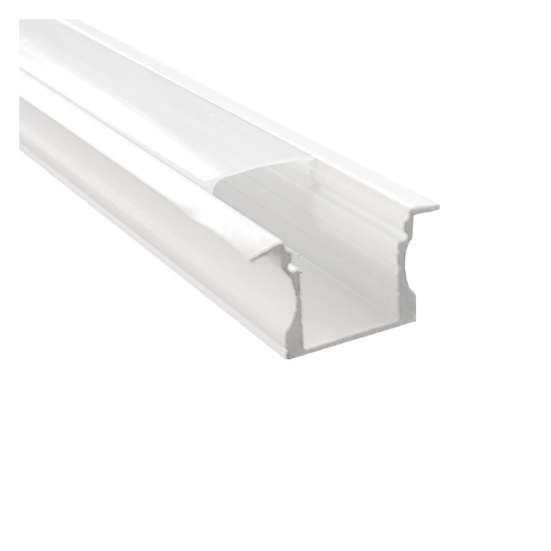 Perfil empotrable con forma de alas para tira LED de aluminio - 2m